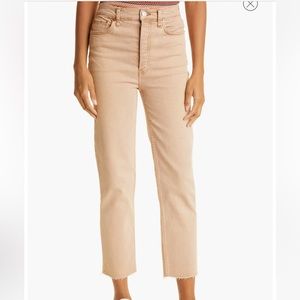 Re/done 70s Ultra High Waist Stove Pipe washed khaki 26